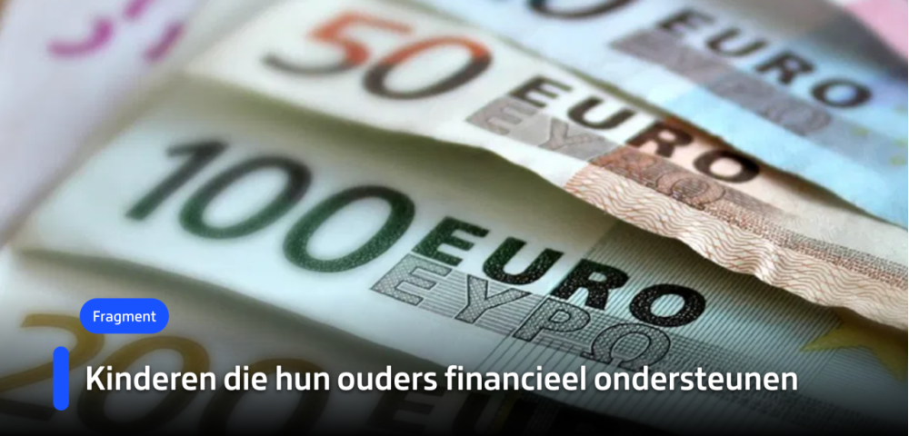 Volwassen kinderen die hun ouders financieel steunen. Ik sprak erover nav mijn onderzoek in het programma Geld of je Leven 21 juni 2023